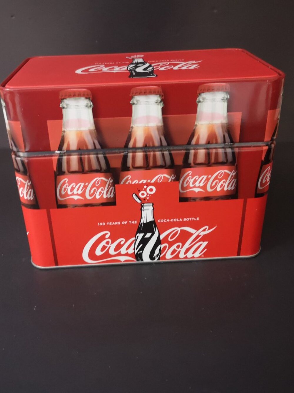 Coca-Cola Recipe Card Collection Metal Tin w/ Recipe Cards & Dividers
